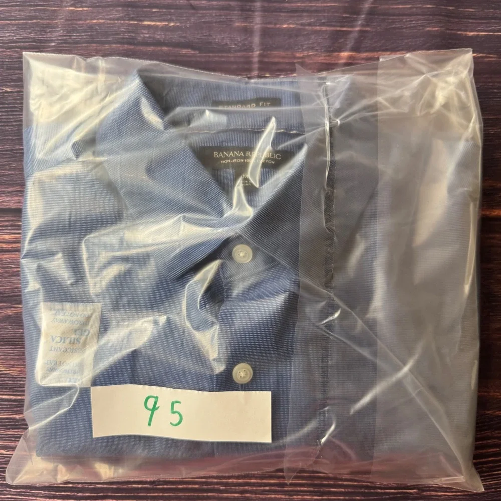 Banana Republic Dress Shirt M Blue Cotton Professional Standard Fit Button Down